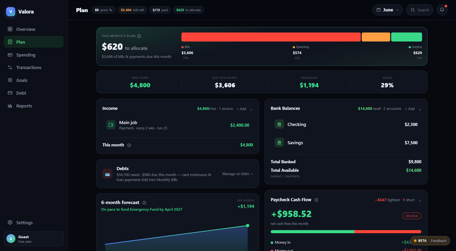 Valora website screenshot